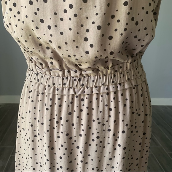 LOFT POLKA DOT CASUAL SLEEVELESS DRESS SIZE M - Picture 7 of 11